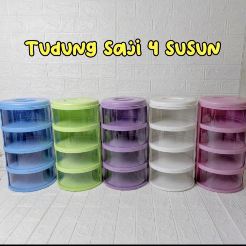 tempat penyimpanan makanan susun 4 || tudung saji 4 susun