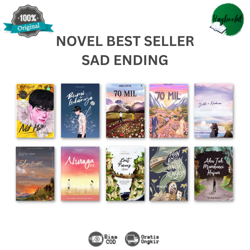 Novel Best Seller Sad Ending - Not Me, Bumi dan Lukanya, 70 Mil, Dikta & Hukum, Elegi Haekal, Nuraga