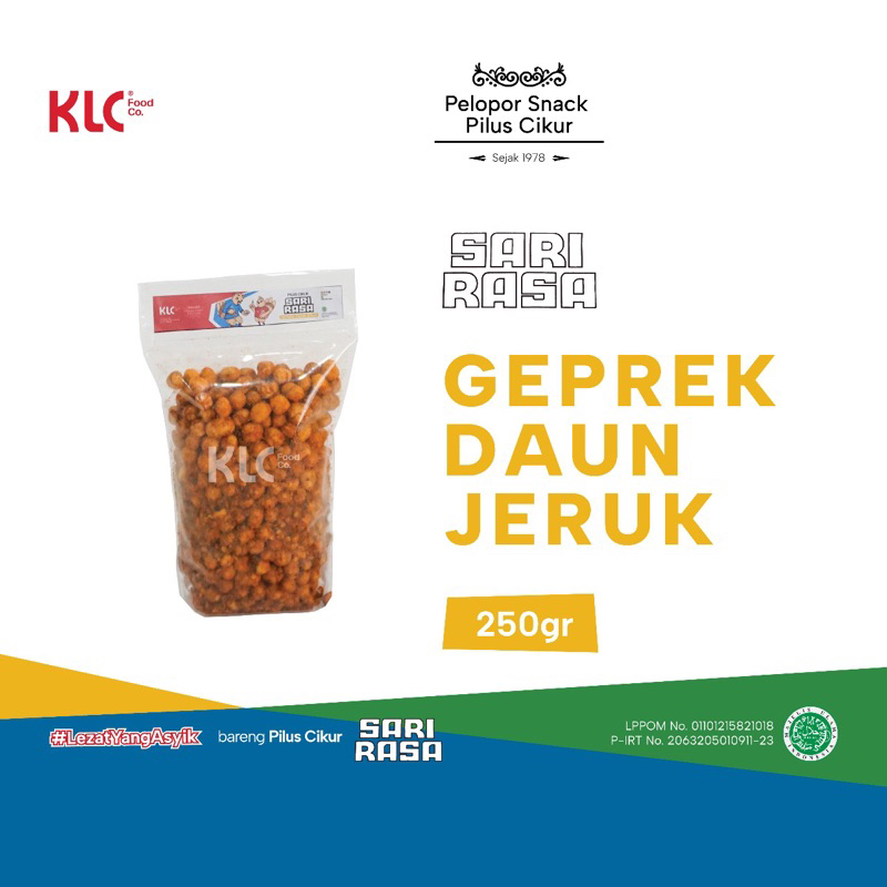 

Pilus Cikur / Kencur Geprek Daun Jeruk 250gr Sari Rasa KLC Food Co.