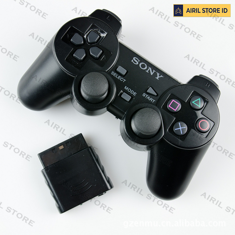 Stik Stick PS2 Wireless Sony Original Pabrik Hitam