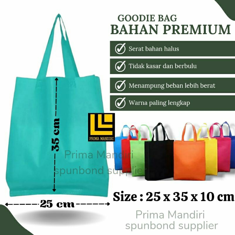 

Goodie bag tas spunbond Tebal 25x35x10 cm | tas kain,tote bag,tas ulang tahun anak