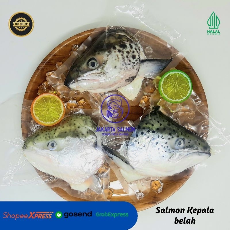 

Salmon Kepala/ Kepala Ikan Salmon/ Kepala Salmon Kemasan 1 Kg/ Sudah dibelah