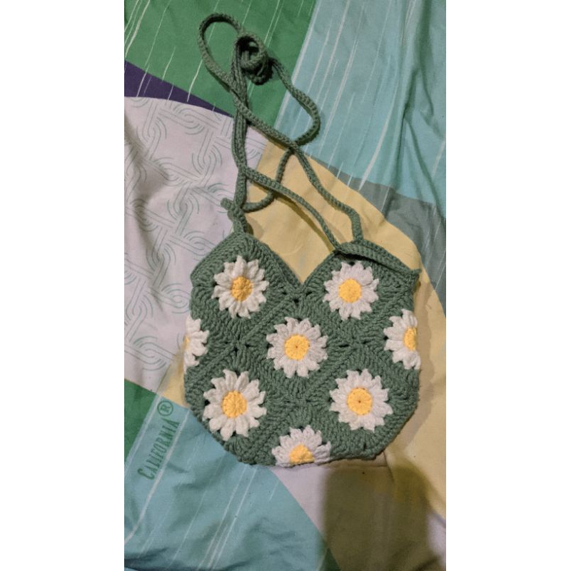 Daisy granny square totebag