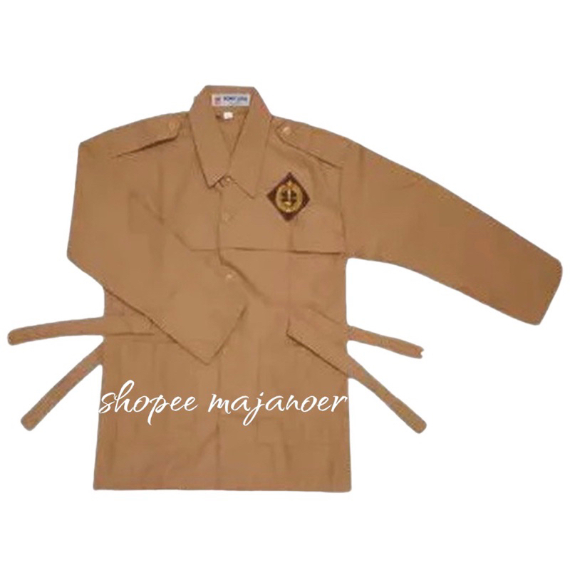 Baju Pramuka Penggalang Wanita Lengan Panjang Tali Samping SD/SMP/SMA Seragam Sekolah Pramuka