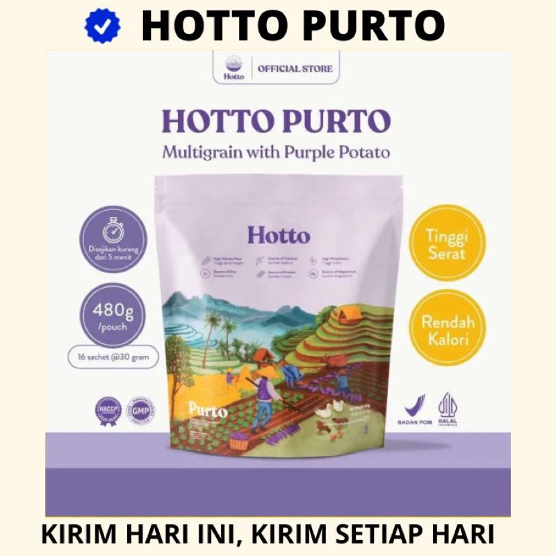 

HOTTO PURTO 1 POUCH 16 SACHET BPOM HALAL MULTIGRAIN BPOM HALAL ORIGINAL HOTTO PURTO