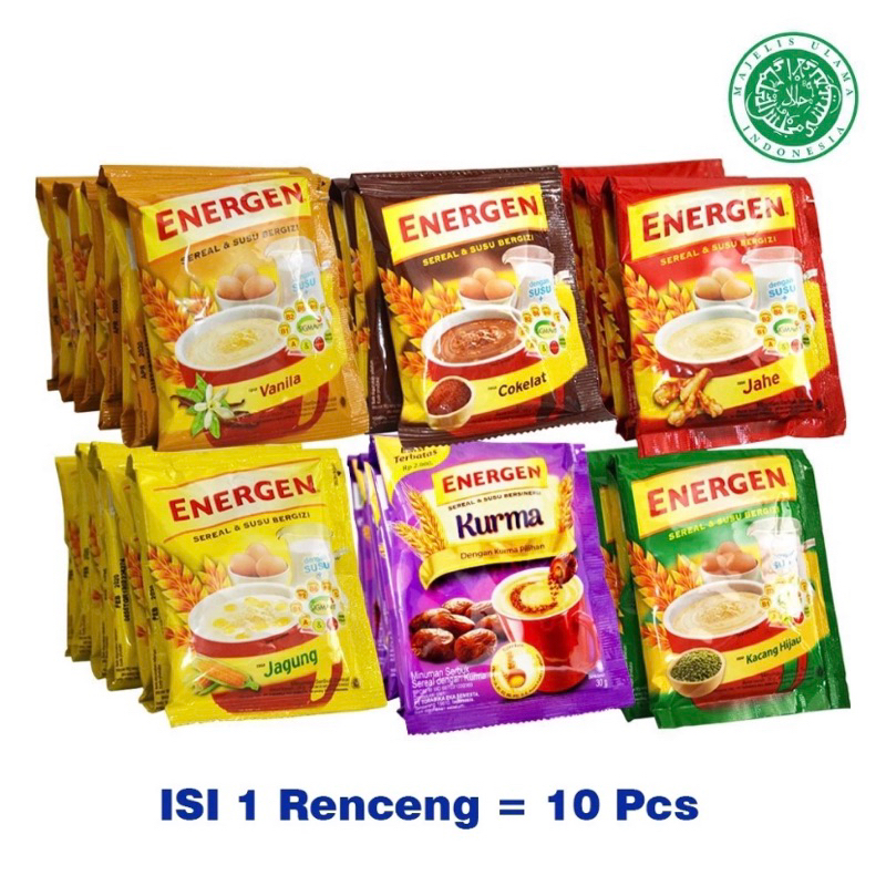 

Energen Sereal Cokelat | Vanilla | Kacang Hijau