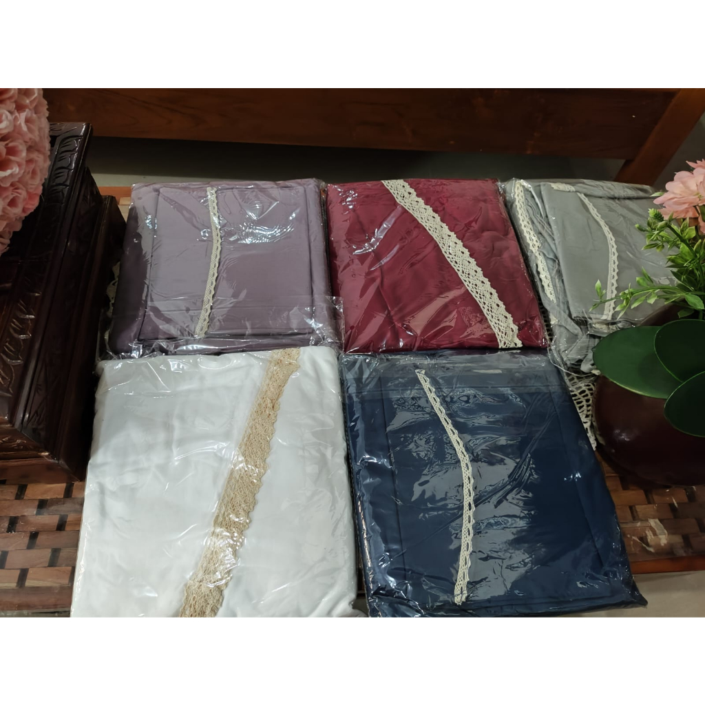 mukena traveling dewasa polos resleting depan jumbo bahan adem ringan kekinian