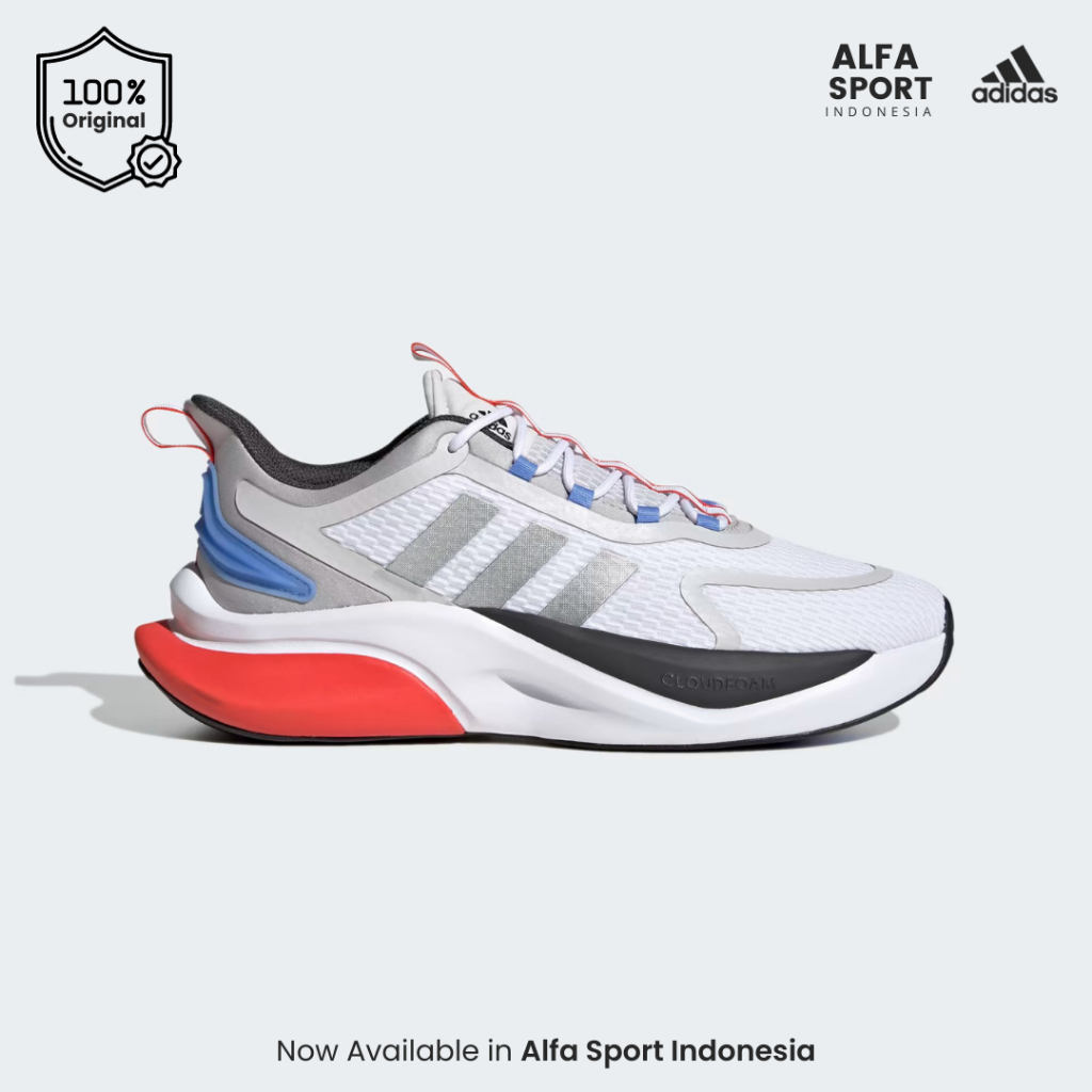 Sepatu Running Pria Adidas Alphabounce+ Putih Merah