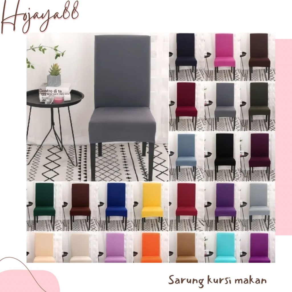 cover kursi makan  sarung kursi makan polos ELASTIS