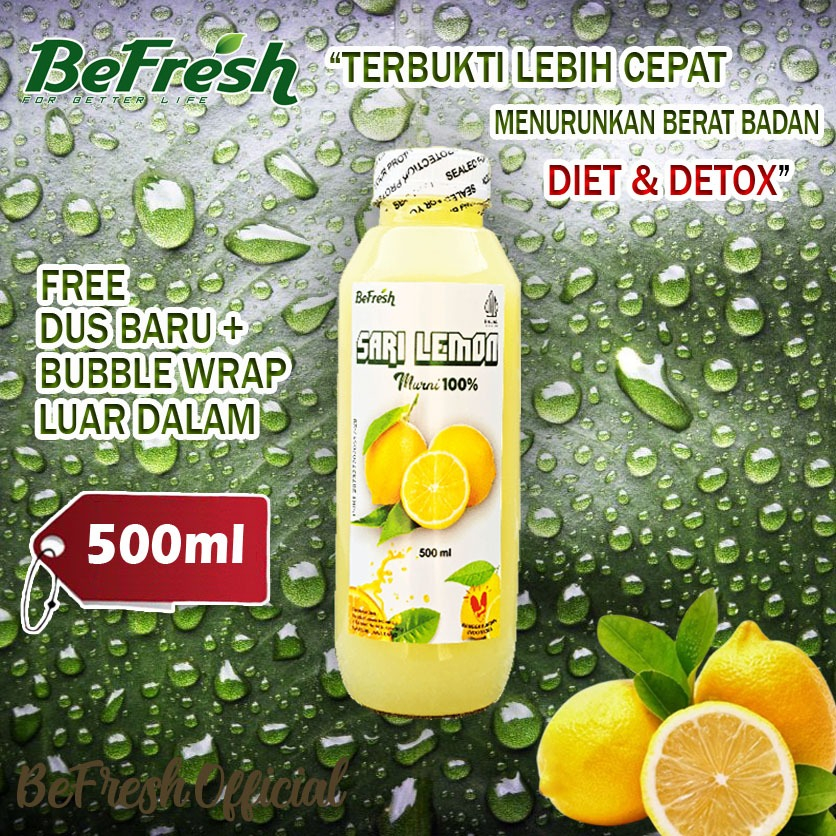 

RB22 Befresh Sari Lemon 500ml Fresh Pure Lemon Juice Asli Murni 100% Jus Diet Detox