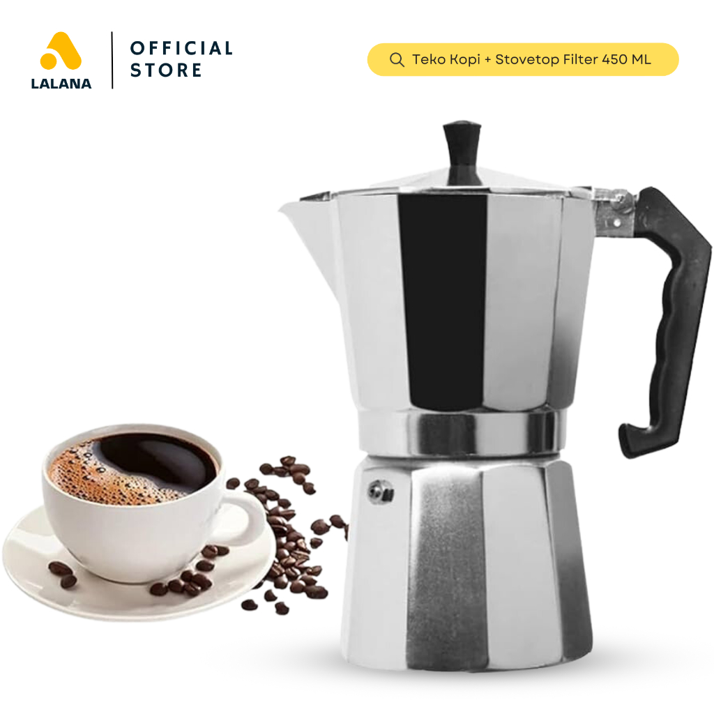 Moka Pot Mokapot Coffe Espresso Coffee Maker V60 600ml 450ml 9 Cup With Filter Stainless Steel Premi
