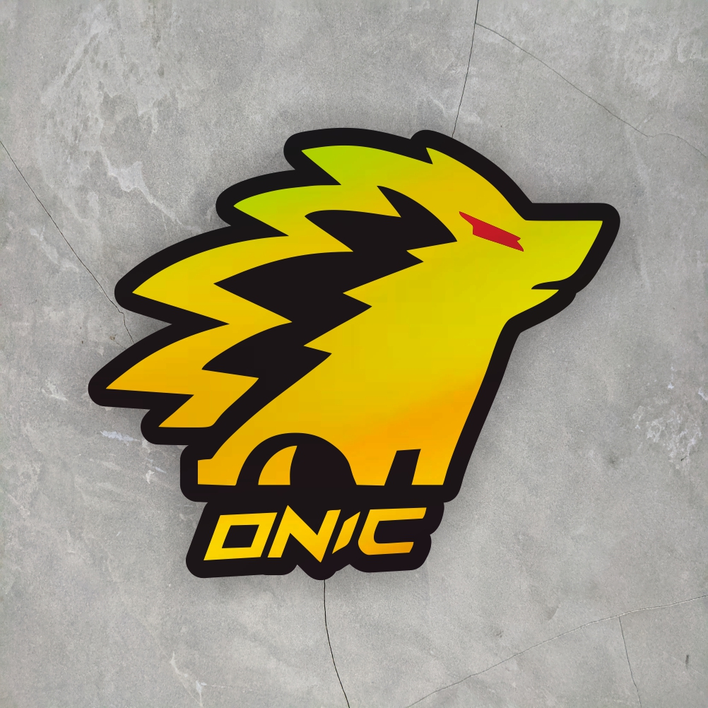 Sticker Hologram Onic Esport ukuran 7 cm sticker case hp dll