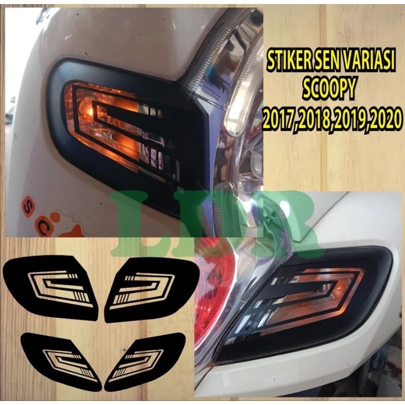 STICKER CUTTING STIKER LAMPU SEN VARIASI SCOOPY 2018-2020