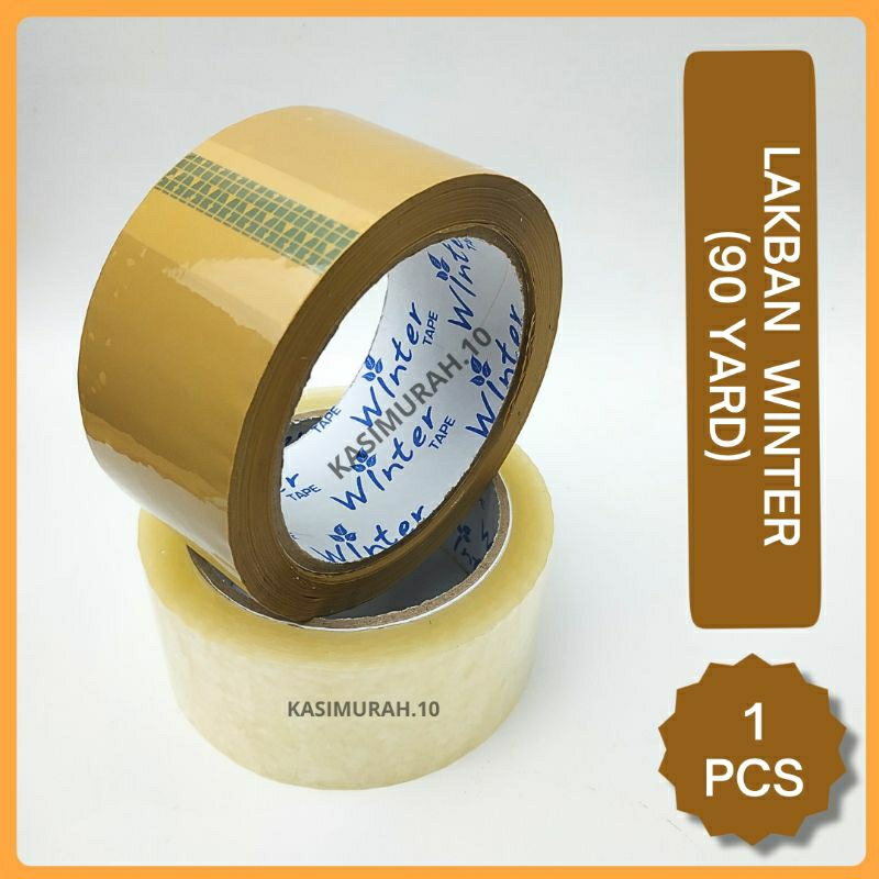 

Lakban Winter Bening Coklat 45mm x 90 Yard / Lakban Bening 2 Inch / Lakban Coklat 2 Inch