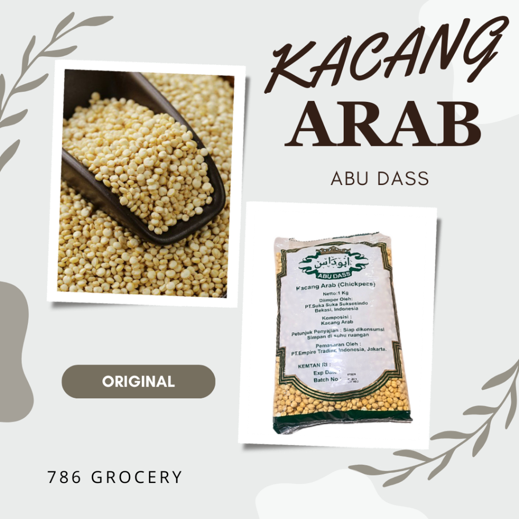 

KACANG ARAB JUMBO ABU DASS 1KG | KACANG ARAB ABU DASS 1KG | KACANG ARAB CHIKPEAS ABU DASS 1KG