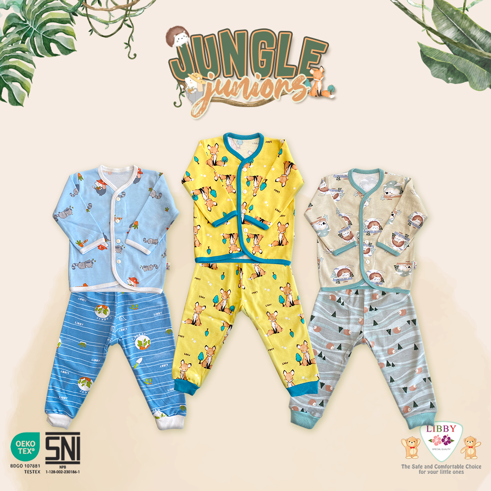 Libby Setelan Baju Lengan Panjang & Celana Panjang Jungle Juniors / Timeless / Wow Vibes / Hunter Dr