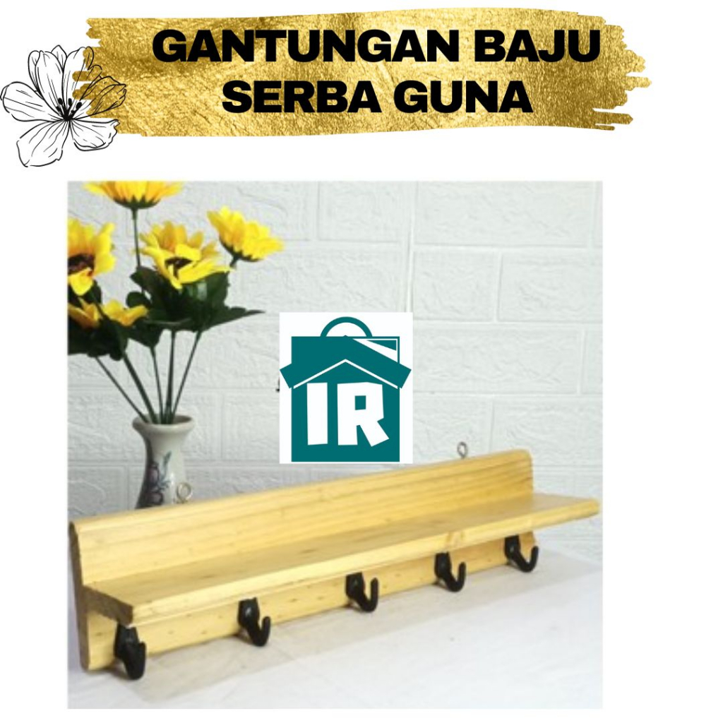 GANTUNGAN BAJU KAYU / KAPSTOK KAYU / KAPSTOK DINDING