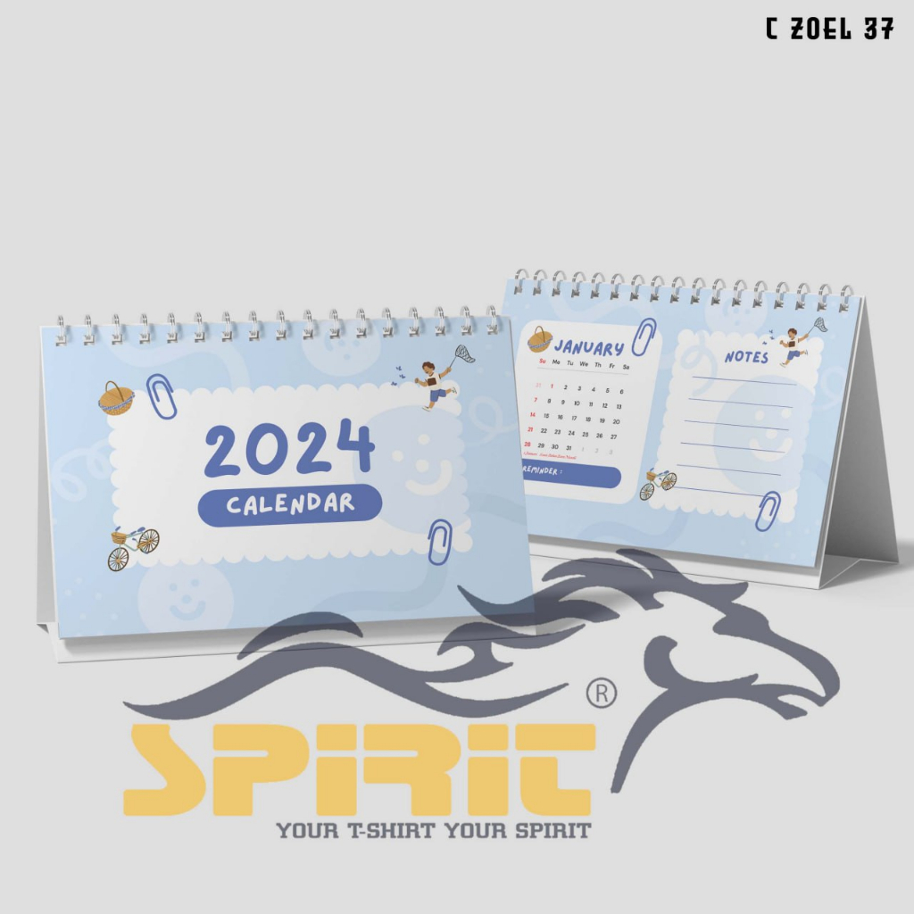 

Kalender Meja Mini aesthetic 2024 Kalender Duduk keren premium calender