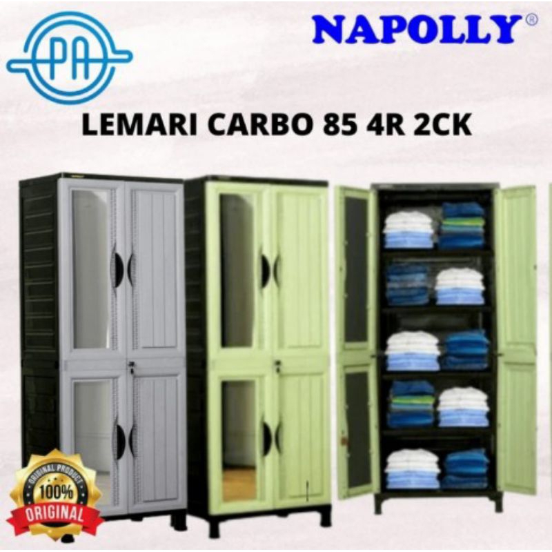 LEMARI PAKAIAN NAPOLLY TERBARU LEMARI BAJU MODERN LEMARI CABRO 85 4R