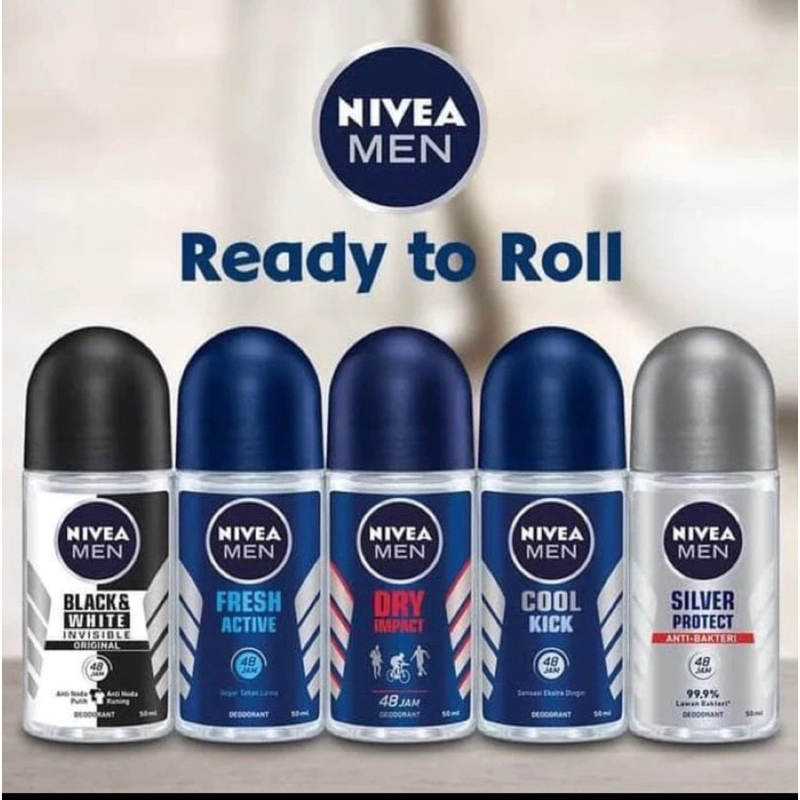 NIVEA ROLL ON 50 ml / 25 ml (MEN / WOMEN) DEODORANT