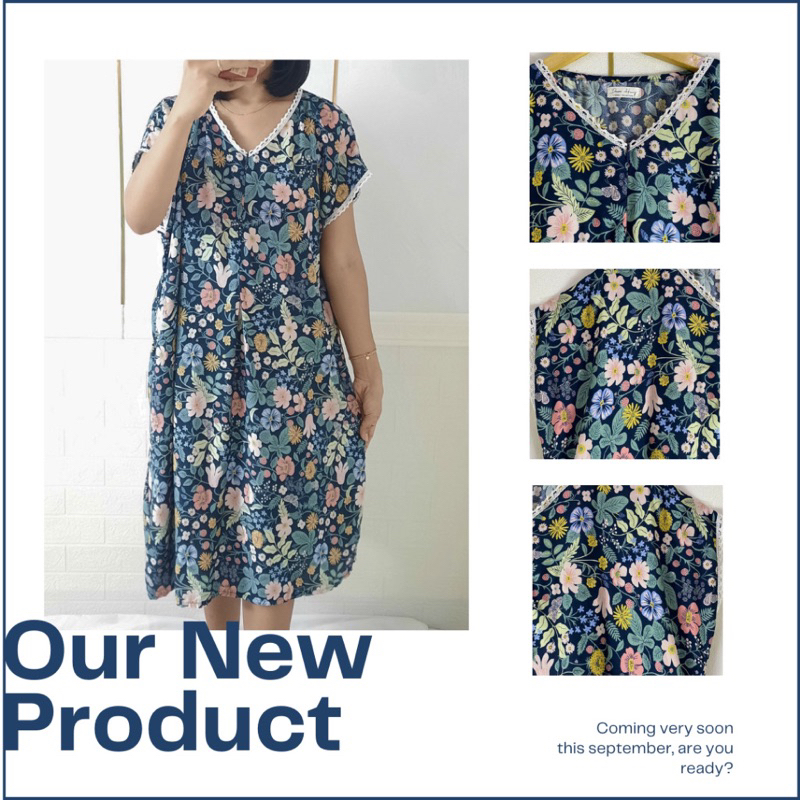 Daster VISCOSE PREMIUM Kekinian /LD 120 / Daster Renda Korea / Daster BUSUI / daster panjang / Dress