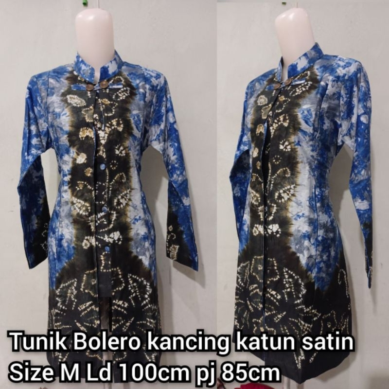 sasirangan wanita tunik bolero kancing