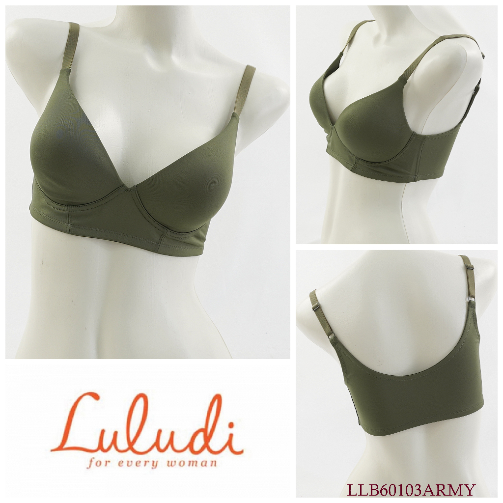 Bra Wanita LULUDI BY WACOAL tanpa kawat busa tipis full cup / Pakaian Dalam Underwear LLB60103