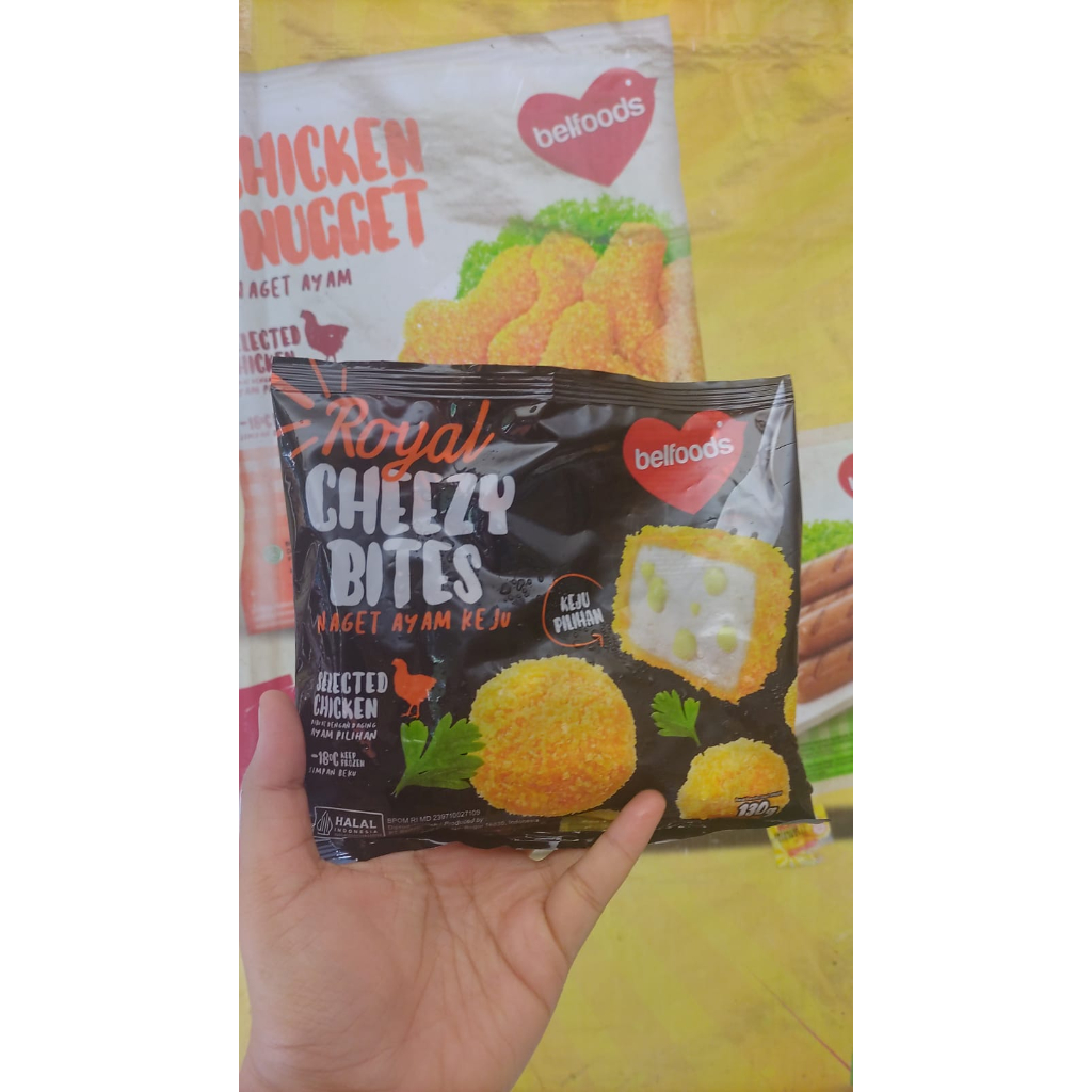 

Belfoods cheesy bites nugget keju bulat 140gr