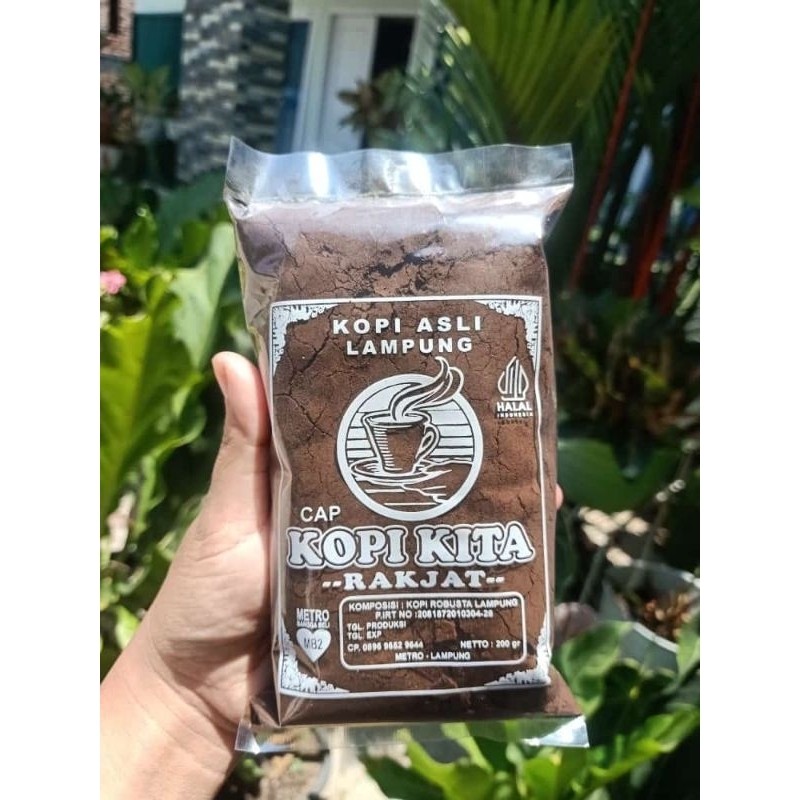 

KOPI LAMPUNG ASLI cap KOPI KITA ~RAKJAT~, Kopi Robusta Lampung 200gr