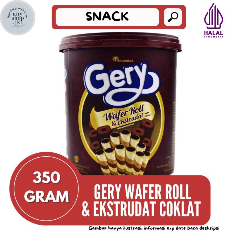 

Gery Wafer Roll Chocolate Toples 350 gram