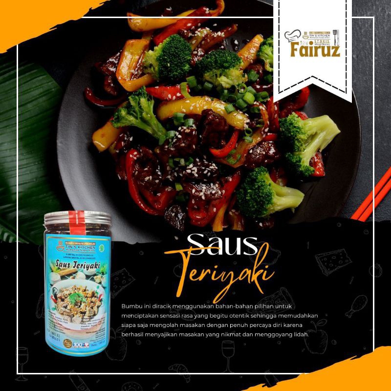 

Bumbu Saus Teriyaki Kemasan Unyu Tin's kitchen 220 gram