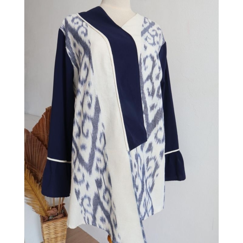 baju atasan wanita tenun mix toyobo | baju kekinian korean style |baju wanita jumbo | baju tenun ika