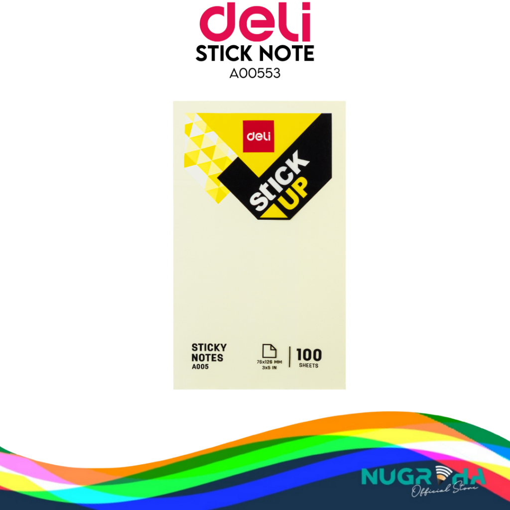 

Stick Sticky Note Pad Memo Tempel Deli 76x126 A00553