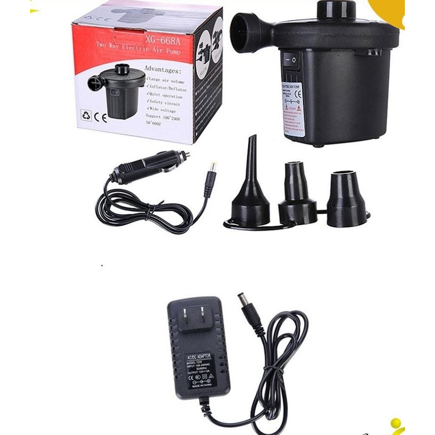 Pompa angin 2 in 1 listrik dan Ligheter Elektrik kasur Mobil dll Colokan listrik dan mobil Air pump 