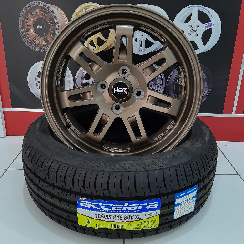 paket velg racing ring 15 mobil brio agya calya plus ban 185 55 ring 15 hsr daimon warn bronze paket velg mobil plus ban murah ring 15