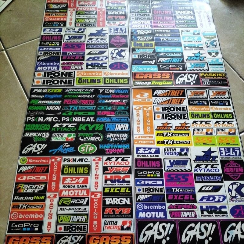 STIKER SPONSOR RACING | SRIKER PACK LOGO BRAND RACING | SRIKER HEREX RACING | STIKER MOTOR SPONSOR R