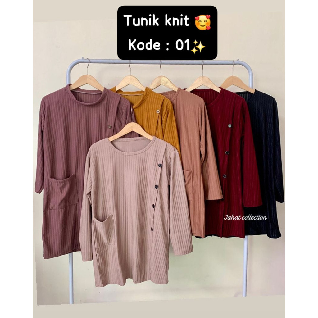 Tunik knit kode o1 dewasa terbaru