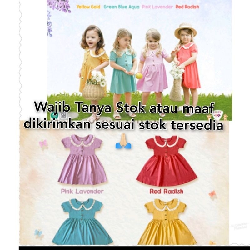 Libby Dress Jolie Baju Terusan Rok Anak Bayi Perempuan