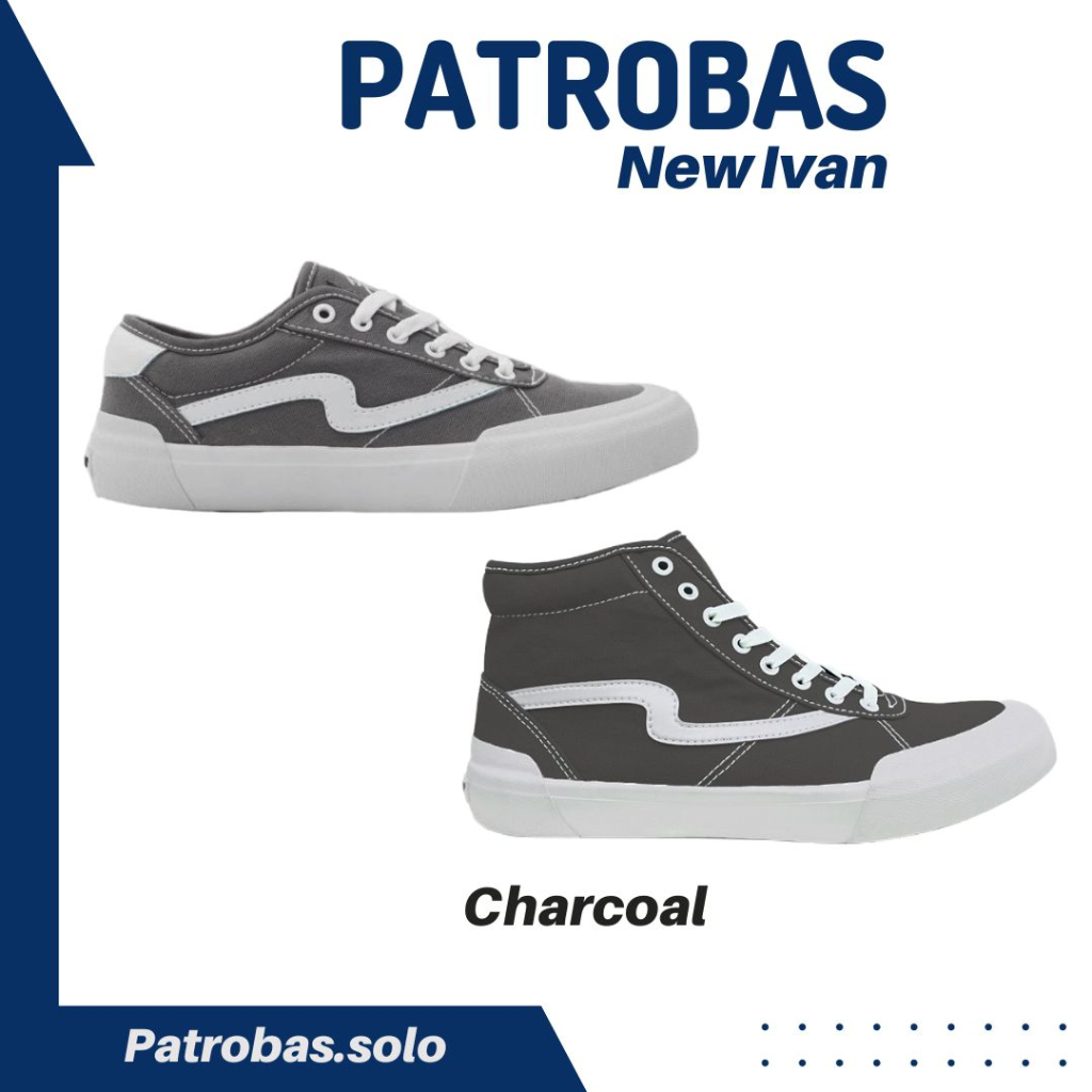 Sepatu Patrobas Ivan Low High Charcoal Sepatu Patrobas Petrobas Grey Original