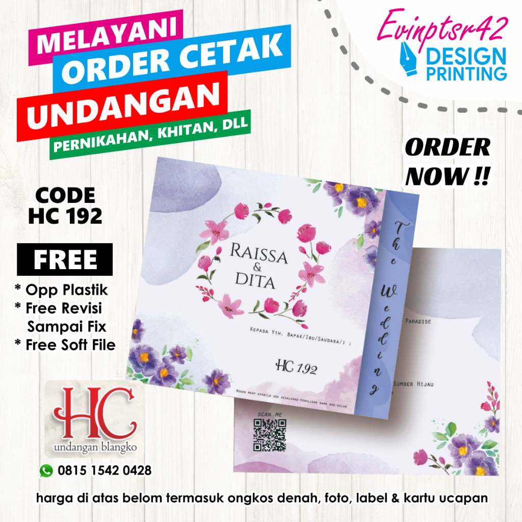 

CETAK UNDANGAN NIKAH - UNDANGAN PERNIKAHAN SIMPLE ELEGAN MURAH - BLANGKO UNDANGAN HC SERIES