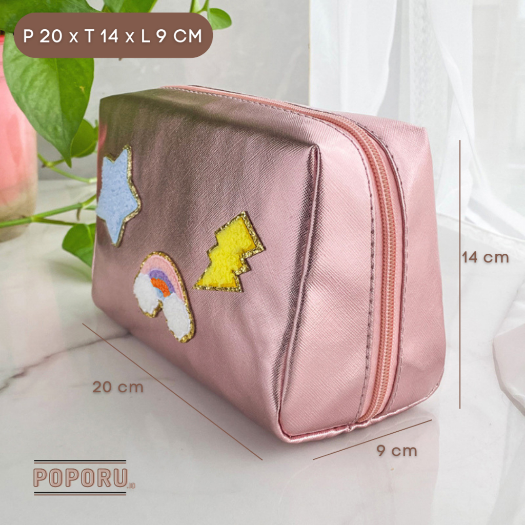 NEW POPORU ROZY pouch - tas travel serbaguna -  make up organizer - tempat kosmetik besar