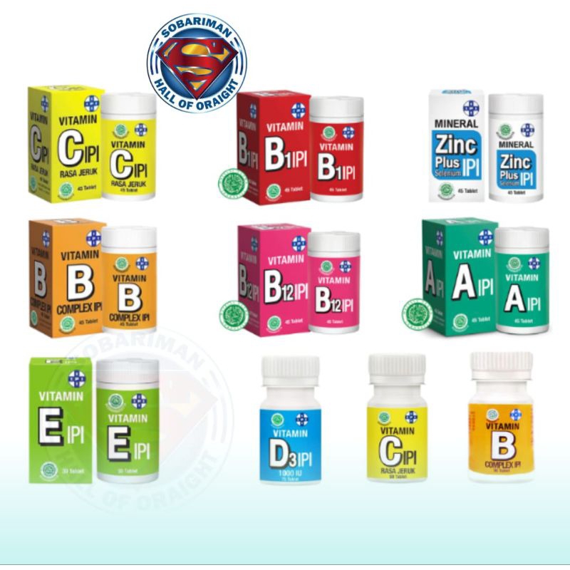 Vitamin IPI (A, B1, B12, B Complex, C, D3, E, Zinc)