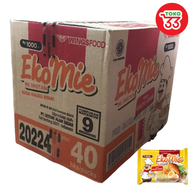 

Eko mie rasa kaldu ayam isi 40pcs