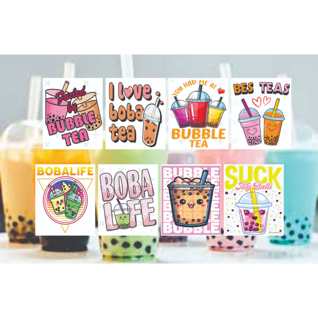 

100 PCS Stiker boba drink NEW BOBA LIFE