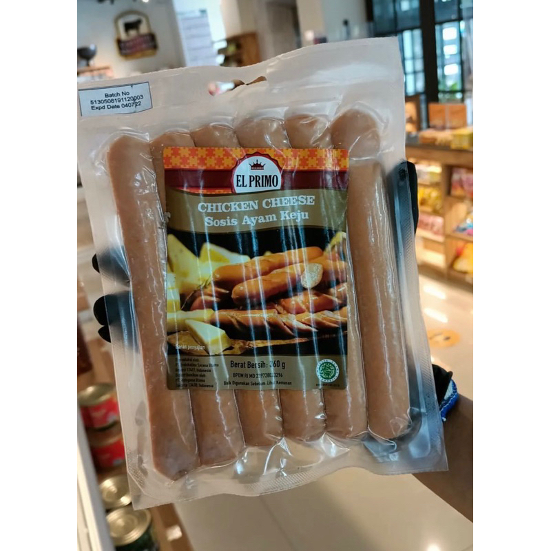 

El Primo Sosis Ayam Keju | El Primo Chicken Cheese Sausage 100%Halal