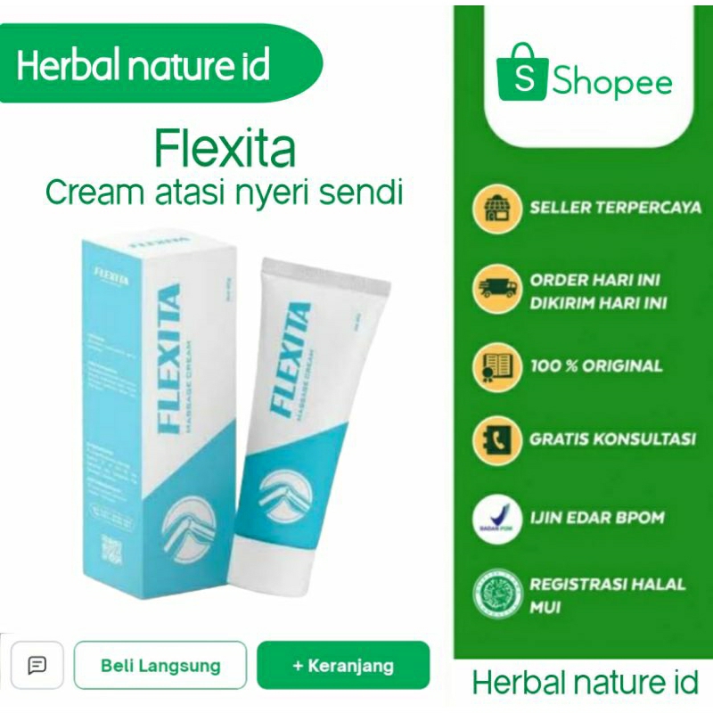 Flexita cream atasi nyeri sendi nyeri otot tulang asli original BPOM