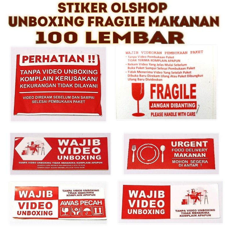 

KALTIM Stiker Olshop Wajib Unboxing Fragile Paket