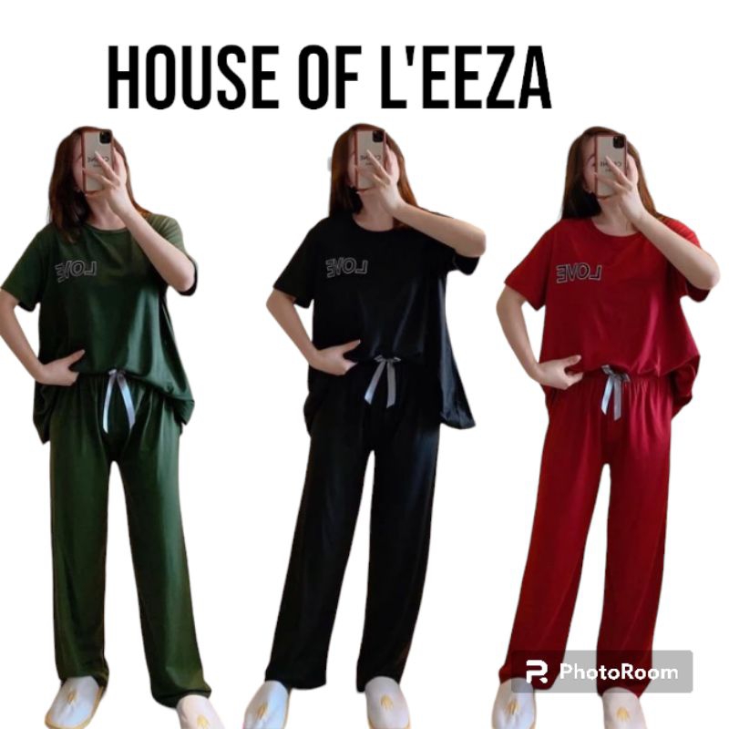 LEISURE WEAR -  ONESET Piyama Cp wanita Baju tidur import polos fit to XXL*