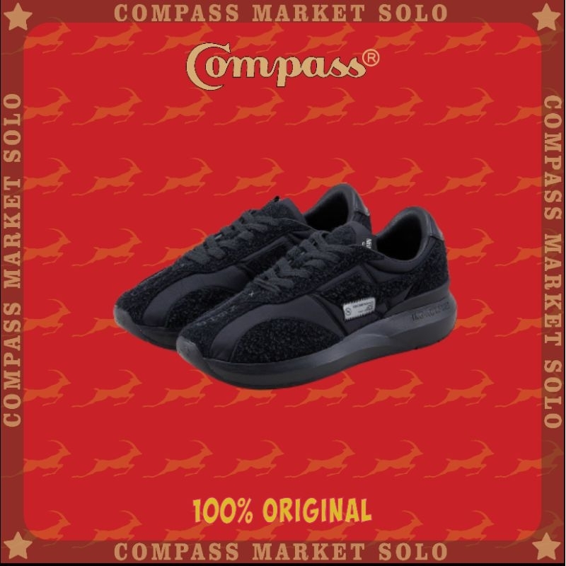[ORIGINAL] Sepatu Compass X NEIGHBORHOOD || Sepatu Compass NBHD || Sepatu Compass Velocity All Black