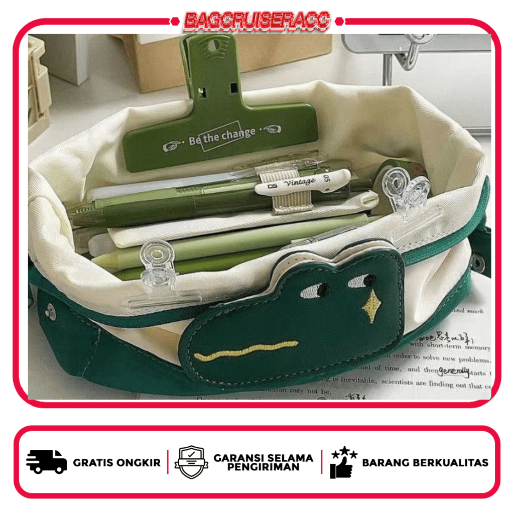 

Pouch Kosmetik/Tempat Pensil CROCODILE/buaya lucu dengan Gaya Baru - Kapasitas Besar, Bernilai Tinggi, dan Tahan Lama 91150
